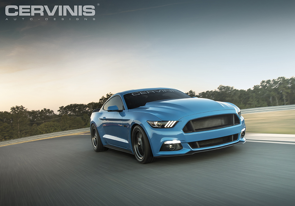 Cervinis Fiberglass Cobra R Style Hood 2015-17 Ford Mustang